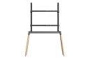 Uchwyty ścienne, uchwyty AV i meble AV - Gembird TV floor stand 55" - 86"" black/wood - Max 40 kg - recommended for 86" - TVS-86F-01-BK