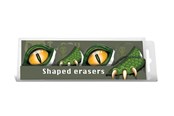 Przybory szkolne - Euromic DINO T-REX 4 shaped erasers in acetate box - 092407106