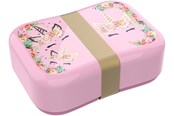 Przybory szkolne - Euromic UNICORN FLOWERS lunch box w/strap 18 x 13 x 6 cm - 090208727-21000346