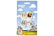 Przybory szkolne - Euromic Bluey 4-pack erasers - 4 shaped erasers packed in acetate box with eurohole (size of box 5.2 x 16 cm) CE & 0-3 years pictogram - 048207106