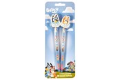 Przybory do pisania i rysowania - Euromic Bluey 2-pack pencils w/2 eraser toppers - triangular pencils unsharpened each with eraser topper packed on blistercard w/eurohole CE & 0-3 years pictogram - 048207002