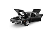 Zdalnie sterowane zabawki - RASTAR Die cast 1:36 1970 Dodge Charger R/T with Engine Version Black - 64430