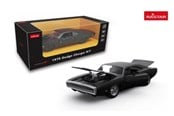 Zdalnie sterowane zabawki - RASTAR Die cast 1:36 1970 Dodge Charger R/T with Engine Version Black - 64430