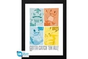 Drobiazgi - ABYstyle - POKEMON Framed print Pikachu & Kanto Starters - Obraz - GBYDCO649