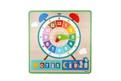 Zabawki dla niemowlat - Barbo Toys Wacky Wonders - Wooden Clock Board (INT) - 6304