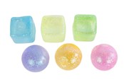 Male prezenty dla dzieci - Pocket Money Squeeze Suger ball and square 6cm assorted - 621675