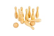 Zabawki na zewnatrz - Bigjigs - Wooden Bowling Set 12 pcs. - 37048