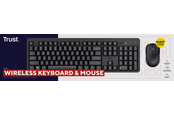 Klawiatura - Trust ODY II WL KEYBOARD & MOUSE WHT ND - Zestaw klawiatura i mysz - Nordycki - Czarny - 25723