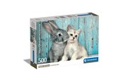 Puzzle - Clementoni Cat & Bunny (500) - 35539