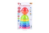 Zabawki dla niemowląt - PLAY Leather and Stacking Cups 8 pcs. - 2405