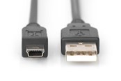 Kabel USB - DIGITUS USB 2.0 Type-A to USB Mini Type-B - 1.8m - AK-300108-018-S