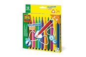 Kreatywne gry - SES Creative Triangular Grip Colouring Pens 12 pcs - 14696