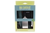 Grill i akcesoria grillowe - cozze BBQ set 4 parts: Spatula Tongs Grill brush & Grill glove - 90310