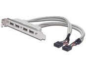 Kabel USB - DIGITUS 4-Port USB Slot Bracket Cable - AK-300304-002-E