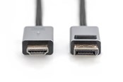 Kabel wyswietlacza - DIGITUS 4K DisplayPort to HDMI Adapter Cable - DB-340202-030-S