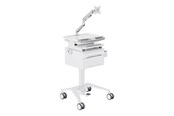 Uchwyty ścienne, uchwyty AV i meble AV - Multibrackets M Basic cart - for LCD display / keyboard / mouse / notebook - with drawer gas lift arm - white silver - Max 7.5 kg - recommended for - 7350105219610