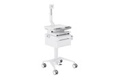 Uchwyty ścienne, uchwyty AV i meble AV - Multibrackets M Basic cart - for LCD display / keyboard / mouse / notebook - with drawer fixed arm - white silver - Max 7.5 kg - recommended for - 7350105219627