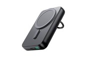 Powerbank - Joyroom Wireless powerbank 10000mAh JR-W050 20W MagSafe with ring and stand - black Powerbank - Czarny - 10000 mAh - JR-W050 Black