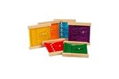 Zabawki drewniane - Bigjigs Wooden Clasp and Button Frames 6pcs. - 37003