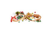 Zabawki drewniane - Bigjigs Wooden Monster Train Set 50pcs. - BJT612