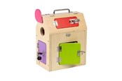 Zabawki drewniane - Bigjigs Wooden House with Locks and Bolts 5pcs. - 37004
