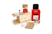 Zabawki drewniane - Bigjigs Wooden Post Office Playset 19pcs. - 37061