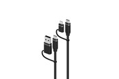 Kabel USB - ALOGIC 4-in-1 100W Silicone Flexible Cable - 1.5m - ELSI4IN1U2BK1.5