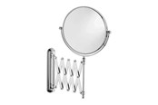 Lusterka kosmetyczne - UNIQ Wall Scissor Arm Mirror with 5x Magnification Silver - 6264