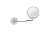Lusterka kosmetyczne - UNIQ LED Wall-Mounted Cosmetic Mirror with Articulating Arm and 5x Magnification - 6263
