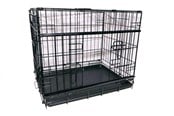 Psy - Active Canis - Klatka Premium z przesuwnymi drzwiami - czarna - 76 x 53 x 61 cm - 97404