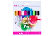 Kreatywne gry - Bruynzeel Ecoline Brush Pen Set Clear 10 Colors - 11509813
