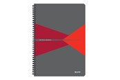 Zeszyty, notesy i formularze - Leitz Office Notebook A4 ruled wirebound with cardboard cover red - 46481025