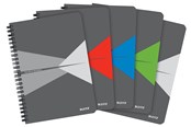 Zeszyty, notesy i formularze - Leitz Office Notebook A5 ruled wirebound with PP cover assorted 1 pcs. - 44991099