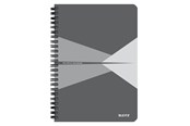Zeszyty, notesy i formularze - Leitz Office Notebook A5 ruled wirebound with PP cover grey - 44991085