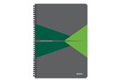 Zeszyty, notesy i formularze - Leitz Office Notebook A4 ruled wirebound with PP cover green - 44961055
