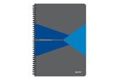 Zeszyty, notesy i formularze - Leitz Office Notebook A4 ruled wirebound with PP cover blue - 44961035