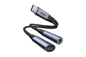 Kable - różne - Joyroom 2-in-1 Audio Adapter SY-C02 – USB-C to 3.5mm + USB-C - SY-C02