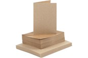 Koperty & Kartony - Creativ Company - Cards and Envelopes Beige 50 Sets - 23113