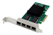 Adapter Sieciowy  (karta sieciowa, serwer druku, itp.) - DIGITUS - network adapter - PCIe 2.1 - Gigabit Ethernet x 4 - DN-10114