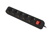 Kabel zasilajacy (zewnetrzny) - Lanberg - power strip - with circuit breaker - 2500 Watt - PS1-05F-0150-BK