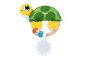 Zabawki dla niemowlat - Chicco Turtle fabric Rattle - 300-00011560000000