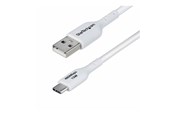 Kabel USB - StarTech.com 3m (9.8ft) White USB-A to USB-C Charging Cable/Cord M/M - USB-C cable - USB to 24 pin USB-C - 3 m - USB2AC3MNCWHE