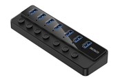 USB hub - Deltaco USB-A Hub - 7x USB-A Ports USB hub - 7 - USB 3.0 - Czarny - UH-739