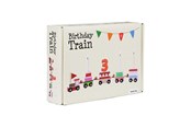 Zabawki drewniane - Barbo Toys Birthday Train with Scandinavian Flags - 6098