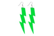 Przebranie karnawalowe - Boland - Earrings Flash Neon Green - 64432