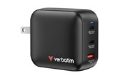 Telefon - Adapter i Ladowarka - Verbatim Power Adapter - GaN - 2 x USB-C USB - 100 Watt - 32230