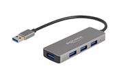 USB hub - DeLOCK USB Type-A Hub - 4 Ports USB hub - 4 - USB 3.2 - Szary - 63171