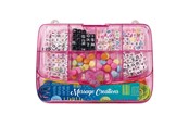 Artykuly Artystyczne & Rzemieslnicze - Clementoni - Crazy Chic Jewelry Making Beads Set in Storage Box Pink - 18892