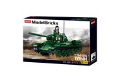 Klocki konstrukcyjne - Sluban - Medium Tank Green - M38-B0982