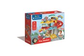 Zabawki dla niemowlat - Clementoni Tumbling Cars Fire Station - 17578